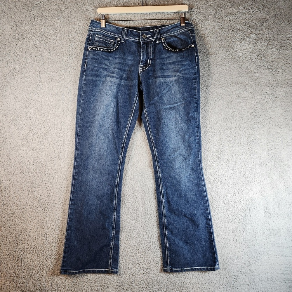 Cg I Cg Jeans Womens 8 (Fits 33x31) Medium Wash Bootcut Stretch Casual